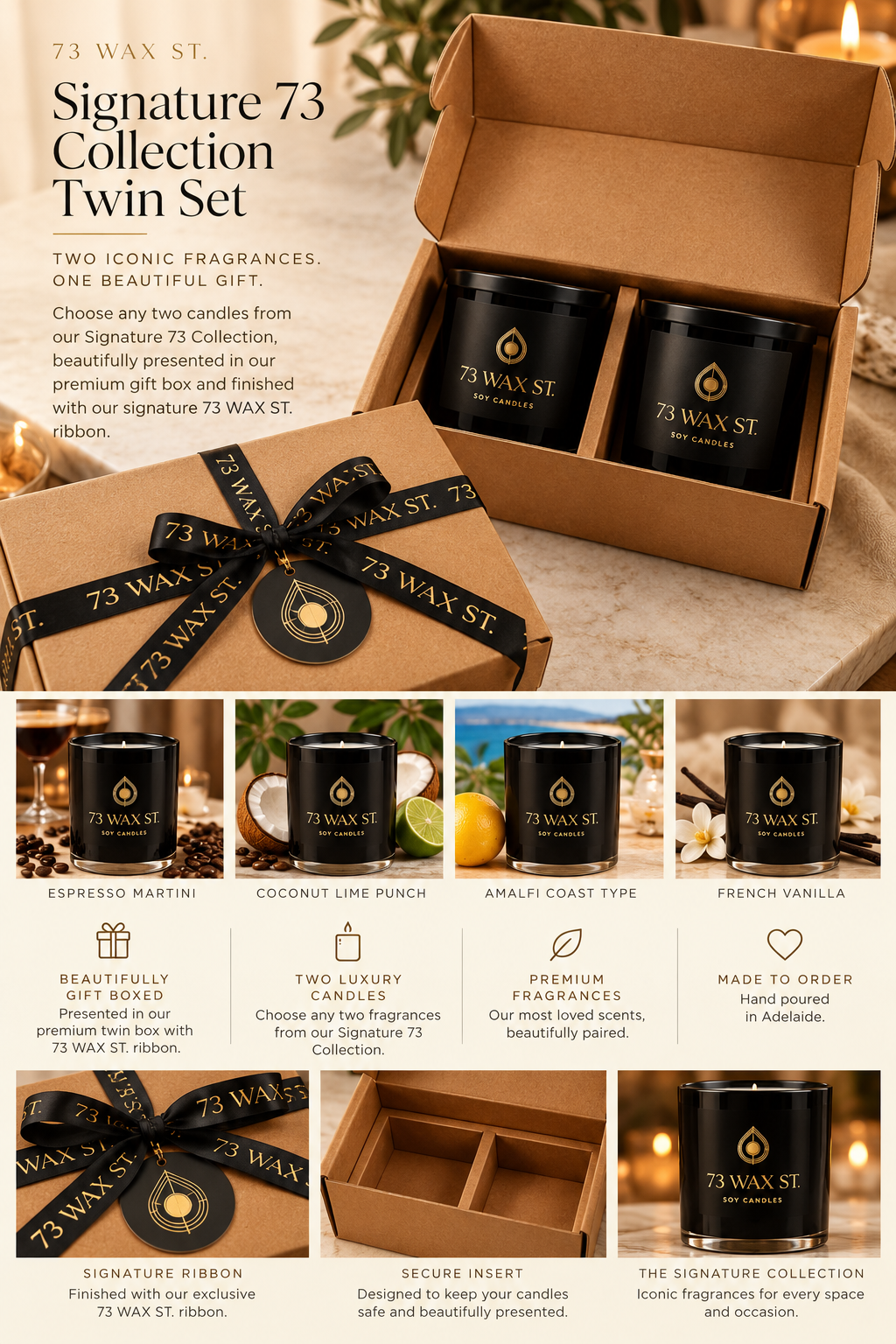 SIGNATURE 73 TWIN CANDLE GIFT SET | 2 × 300G