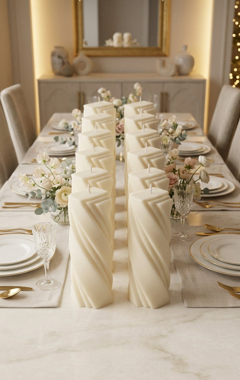 CORINTHIA SCULPTURAL EVENT PILLAR - SET OF 12